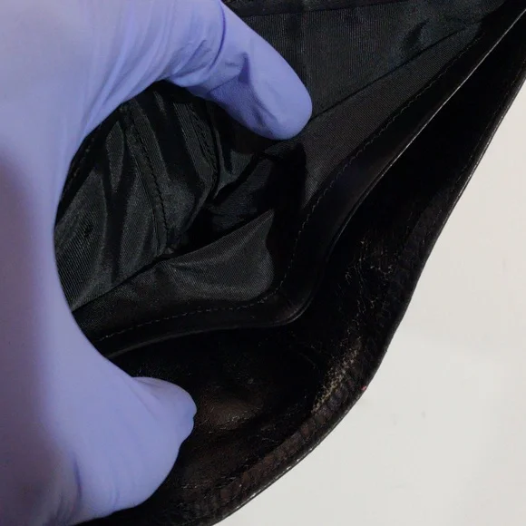 Triomphe de France Black Leather Men Wallet with Gold tone Accent - 4.5" x 3.5" - Picture 13 of 13